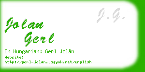 jolan gerl business card